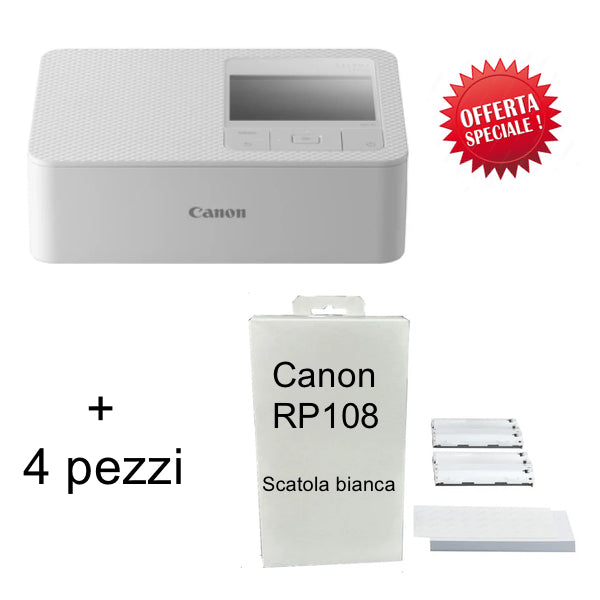 Canon Selphy Stampante CP1500 Bianca + 4 RP108