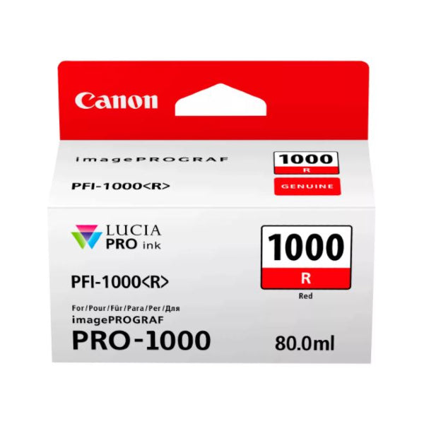 Canon Cartuccia Inchiostro Rosso R PFI-1000 x Stampante Canon ImagePrograf PRO-1000