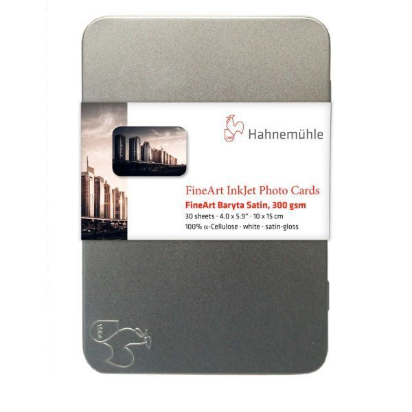 Hahnemühle Carta FineArt Baryta Satin 300gr 10x15cm 30 Fogli