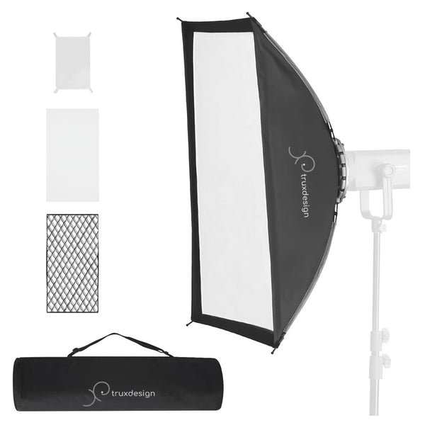 Trux Design Softbox 4 raggi 30x120cm griglia con apertura rapida e sacca