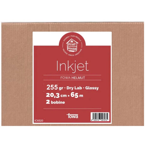 Fowa Helmut Carta Dry Lab 20,3cm x 65m 255gr. Glossy (2roll) IC6520