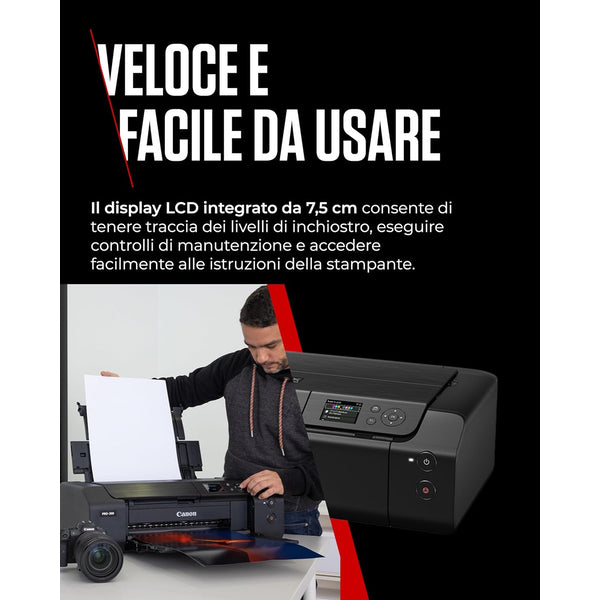 Canon Stampante Fotografica Pixma Pro 200 Stampante Inkjet Wifi A3+
