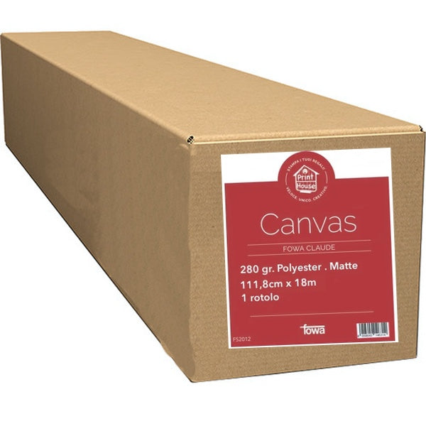 Fowa Carta Canvas per plotter Inkjet 111,8cm x 18m 280gr. Polyestere Matte FS2012