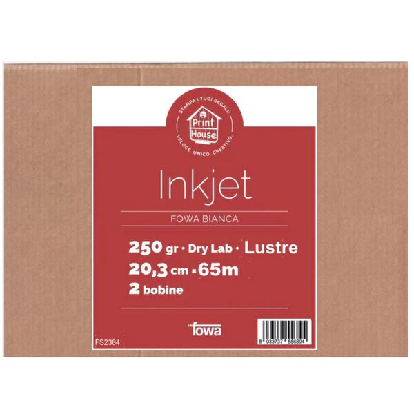 Fowa Bianca Carta Dry Lab 20,3x65mt 250gr. Lustre FS2384 (1 Roll )