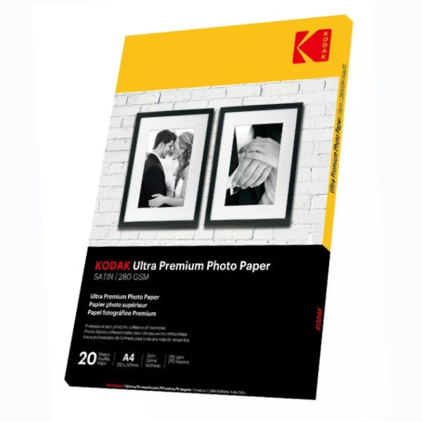 Kodak Carta Fotografica Inkjet Satinata 10X15 280g 20Fogli