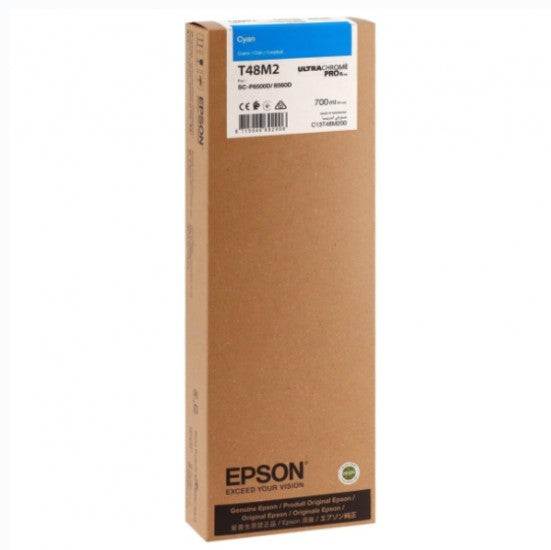 Epson Cartuccia Ultrachrome T48M2 Ciano per Plotter P6500/P8500 700ML