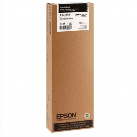 Epson Cartuccia Ultrachrome T48M8 Nero Matte per Plotter P6500/P8500 700ML