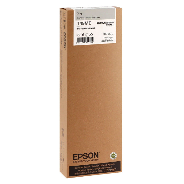 Epson Cartuccia Ultrachrome T48ME Grigio per Plotter P6500/P8500 700ML