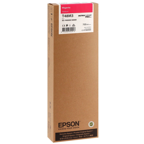 Epson Cartuccia Ultrachrome T48M3 Magenta per Plotter P6500/P8500 700ML