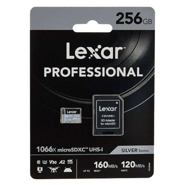 Lexar MicroSD 256gb Silver Plus A2 V30