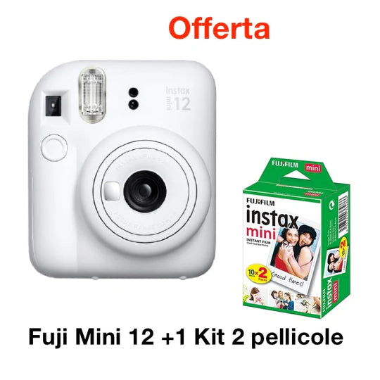 Fujifilm Instax Mini 12 Clay White + Confezione 2 Pellicole