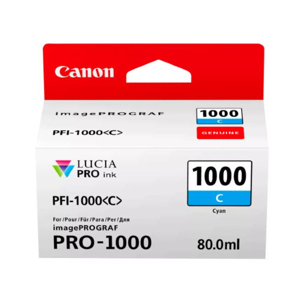 Canon Cartuccia Inchiostro Cyano C PFI-1000 x Stampante Canon ImagePrograf PRO-1000