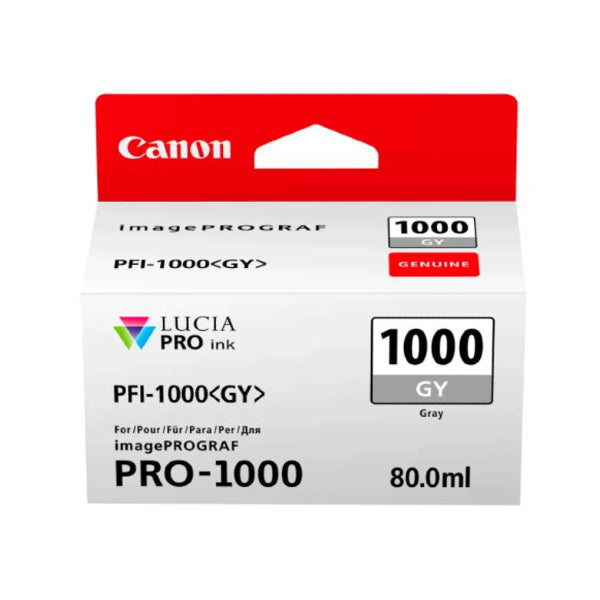 Canon Cartuccia Inchiostro Grigio GY PFI-1000 x Stampante Canon ImagePrograf PRO-1000