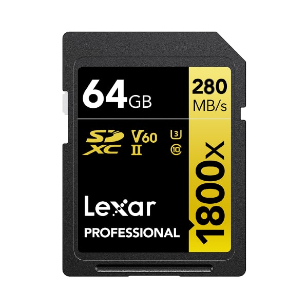 Lexar SD 64GB 280MB/s 1800x Classe 10 UHS-II V60