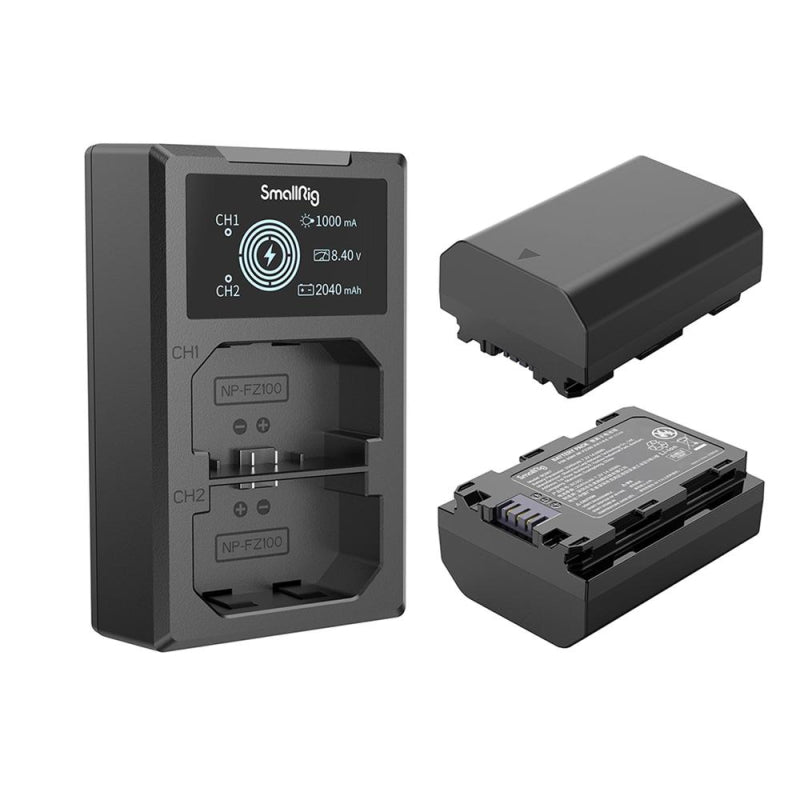 Smallrig 3824B Kit da 2 Batterie e Caricabatterie NP-FZ100