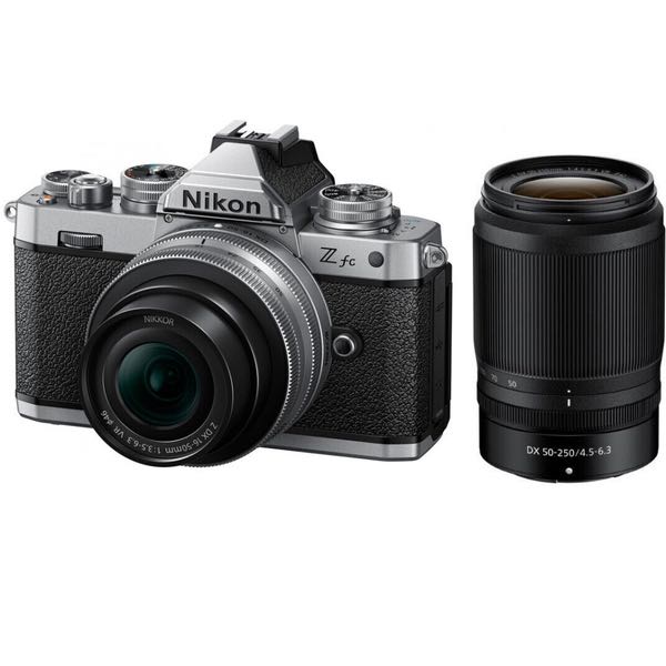 Nikon Z FC Kit 16-50mm + Z 50-250mm + SD 64GB Silver Garanzia Nital Italia